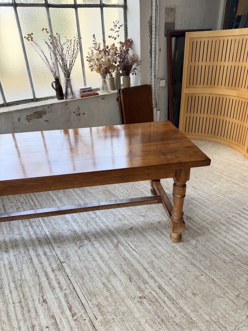 Table repas style drapière noyer 2m5/3m5 1900