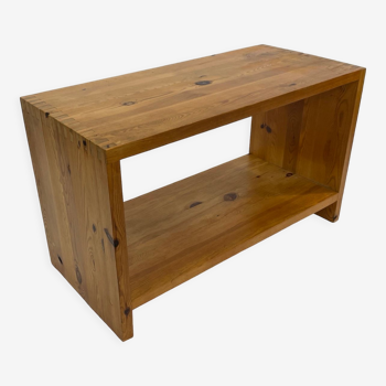 Vintage side table Ate van Apeldoorn Pine wood 1970s Dutch Design