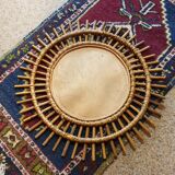 Rattan sun mirror