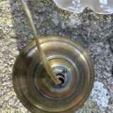 Brass and opaline pendant light, 1980s