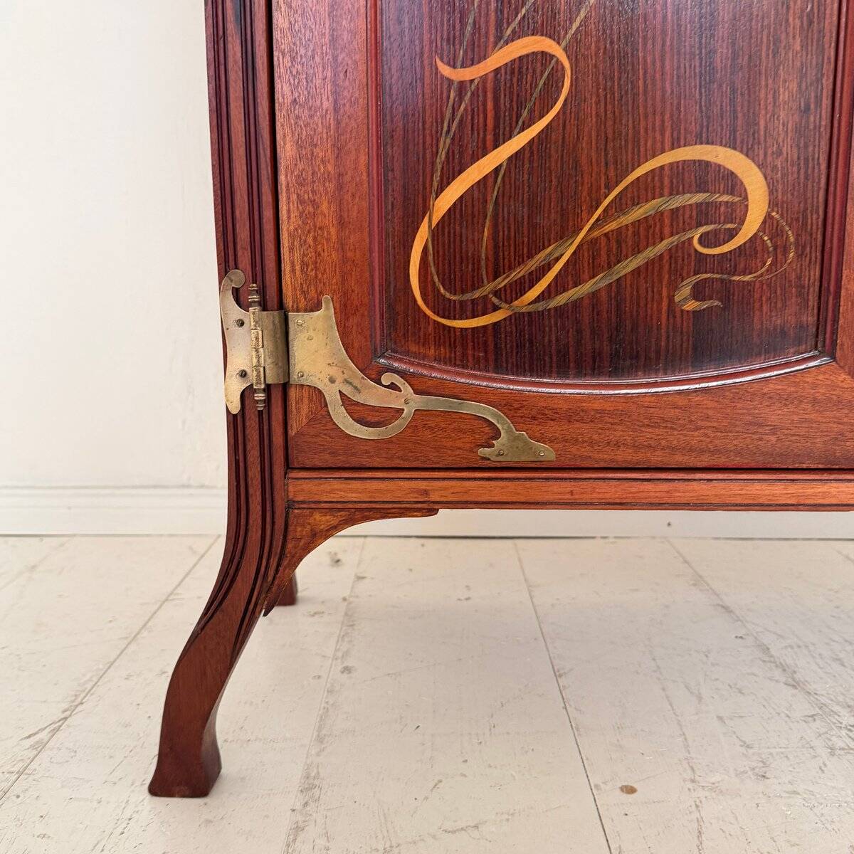 Art Nouveau Vertico Dresser with Flower Marquetry, France, 1905
