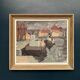 Original Swedish Oil on Canvas –“Harbour” by Georg Andersson – Signed – Vintage & Framed – 52 × 40 cm (20.4" x 15.7")