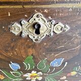 Antique 1903 French wedding chest trunk coffer, 1903 France.