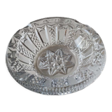 Ashtray/empty vintage pocket in cut bohemian crystal. decorated with diamond tips, braces