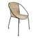 Fauteuil enfant en fer et rotin, vintage