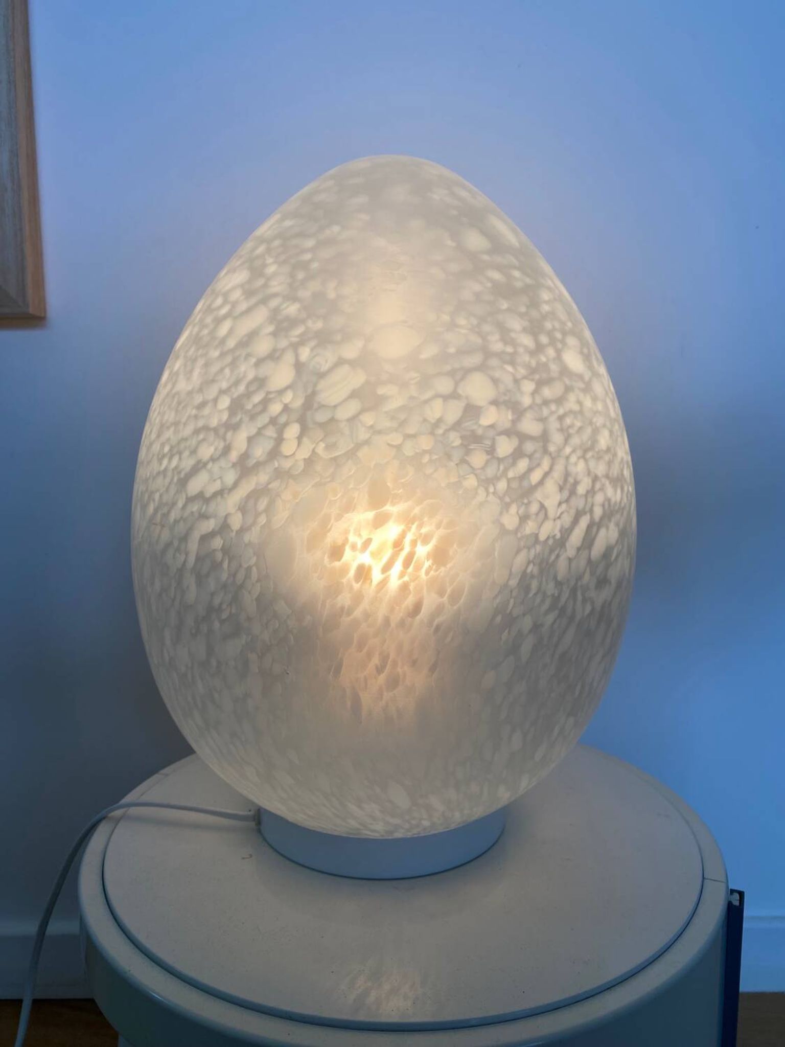 Lampe opaline oeuf era Ben Swildens
