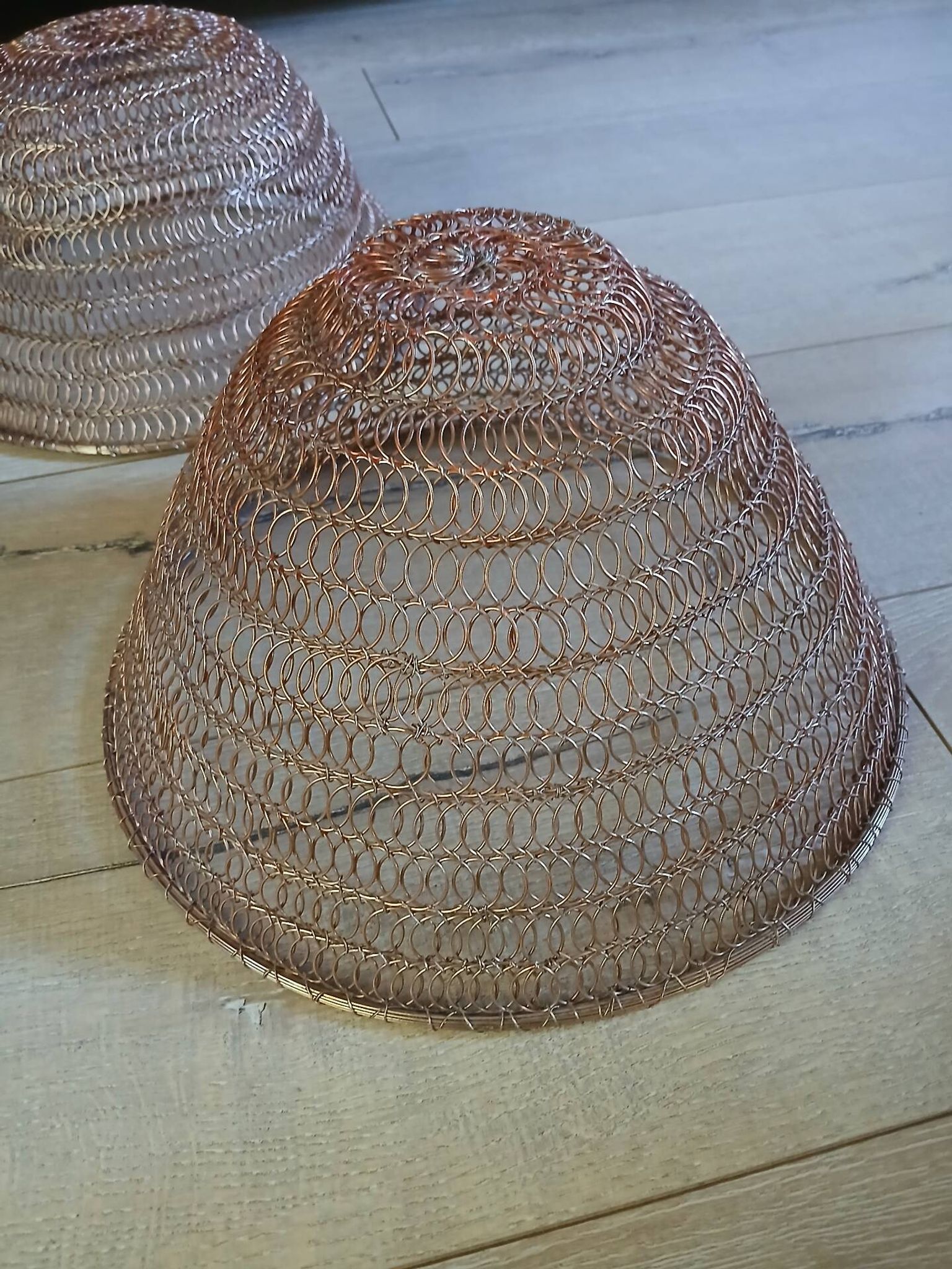 2 metal wire fruit baskets