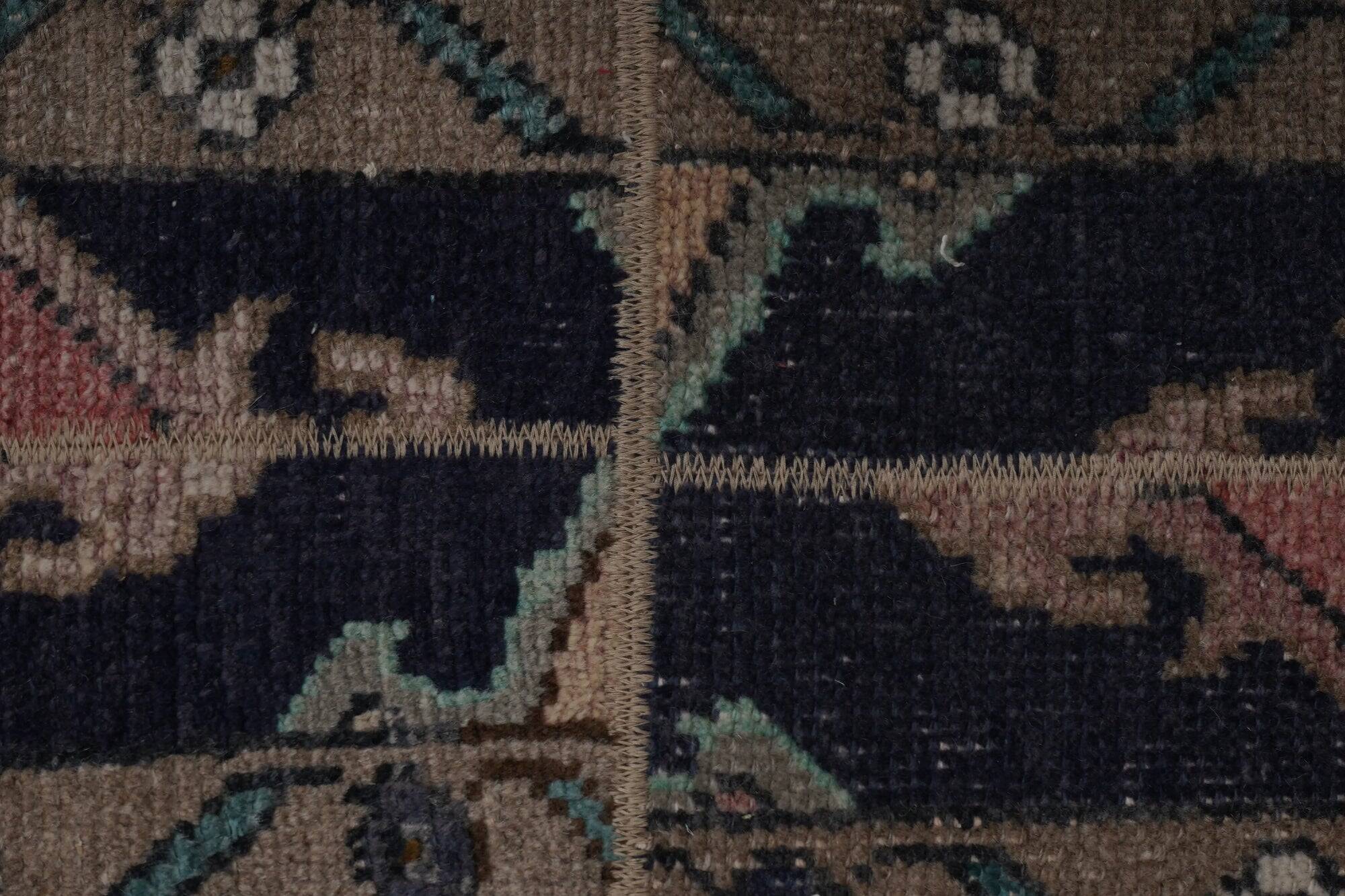 Vintage Turkish hallway rug 54x712 cm