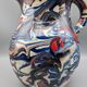 Pitcher broc cruche multicolored coulure in glazed terracotta 2 liters