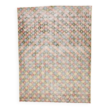 4x6 Vintage Geometric Style Multicolor Vintage Rug, 124x165Cm