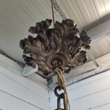 Lantern with fleur-de-lys crown in bronze 19th