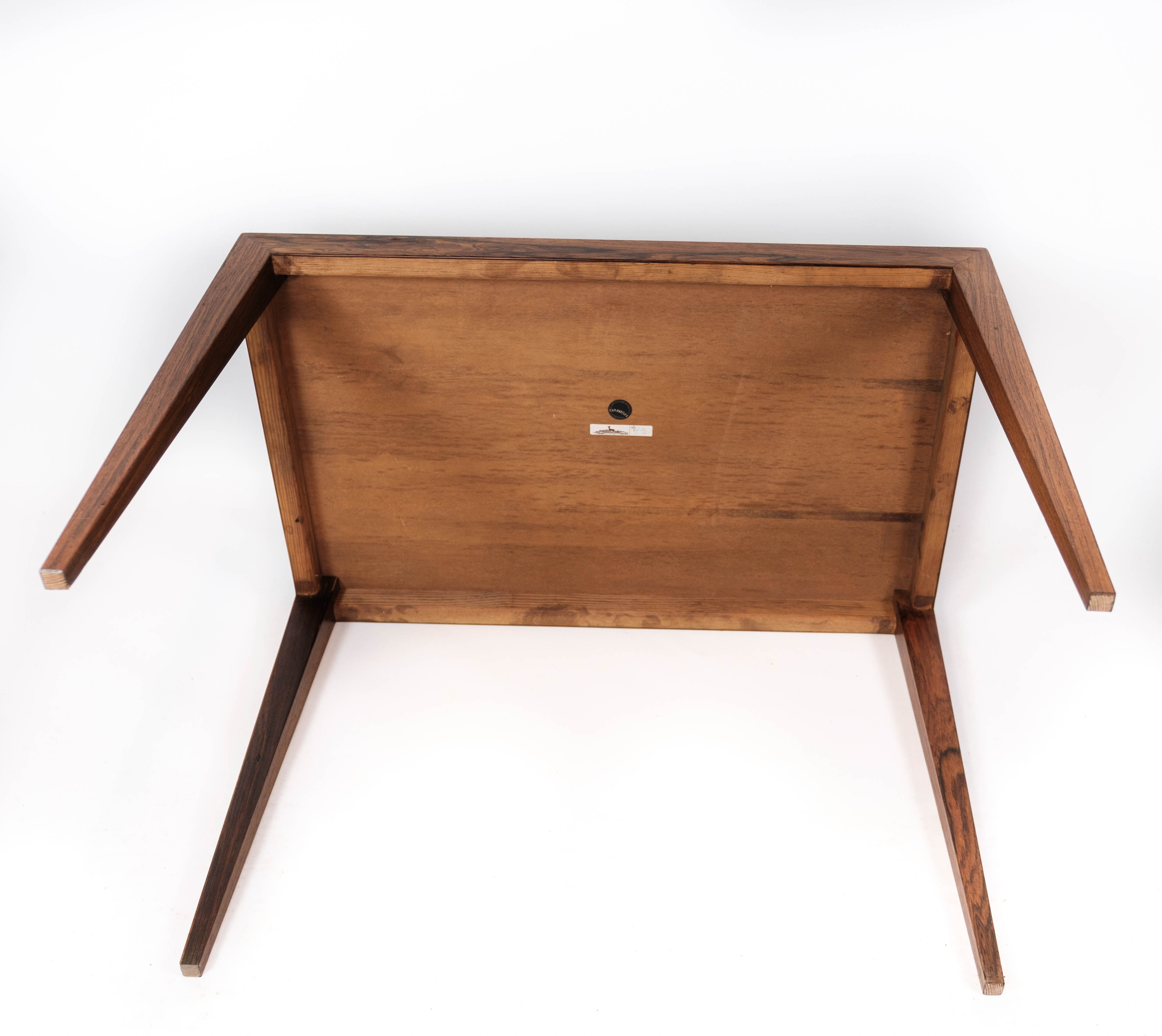 Side table in rosewood designed by Severin Hansen for Haslev Furniture, 1960s