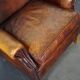 Vintage Dutch leather club armchair