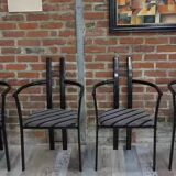 Set of 4 Italian design armchairs from the 80s