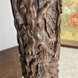 Carved wooden Balinese lamp base