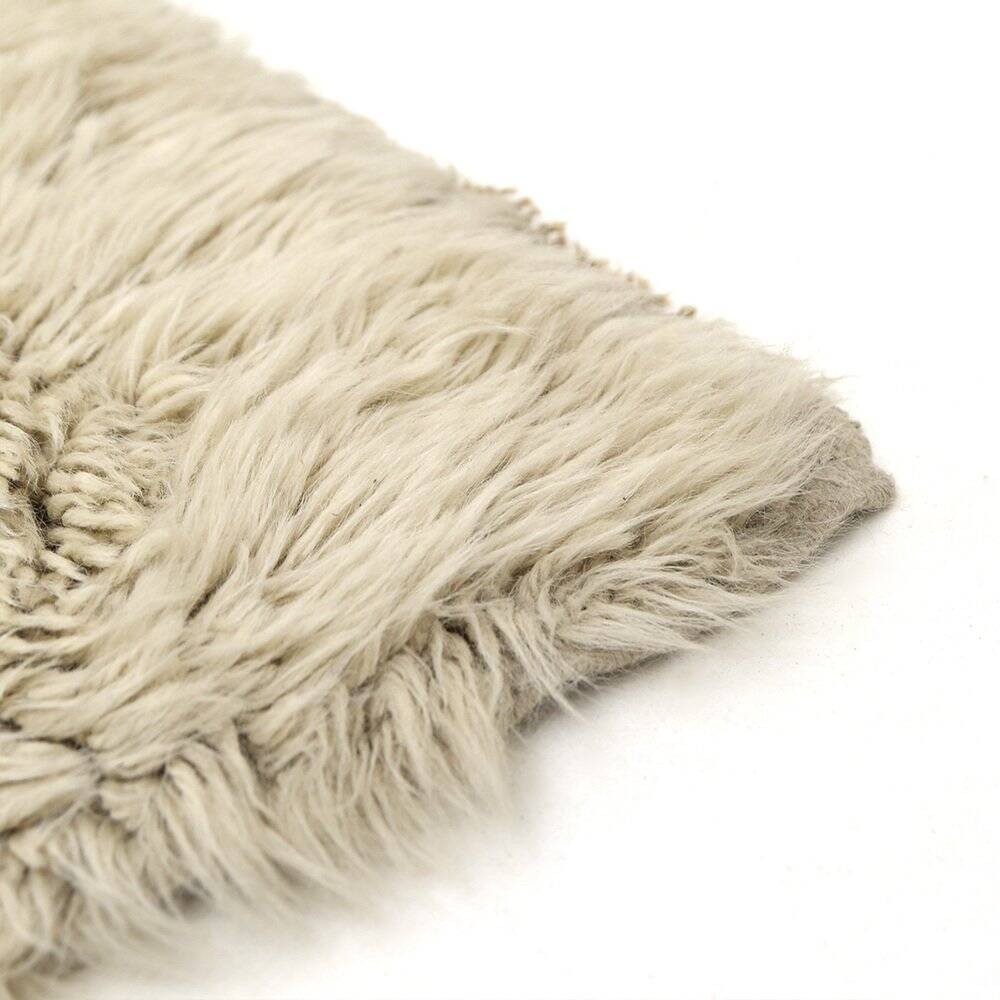 Rectangular rug in natural wool, 1970s