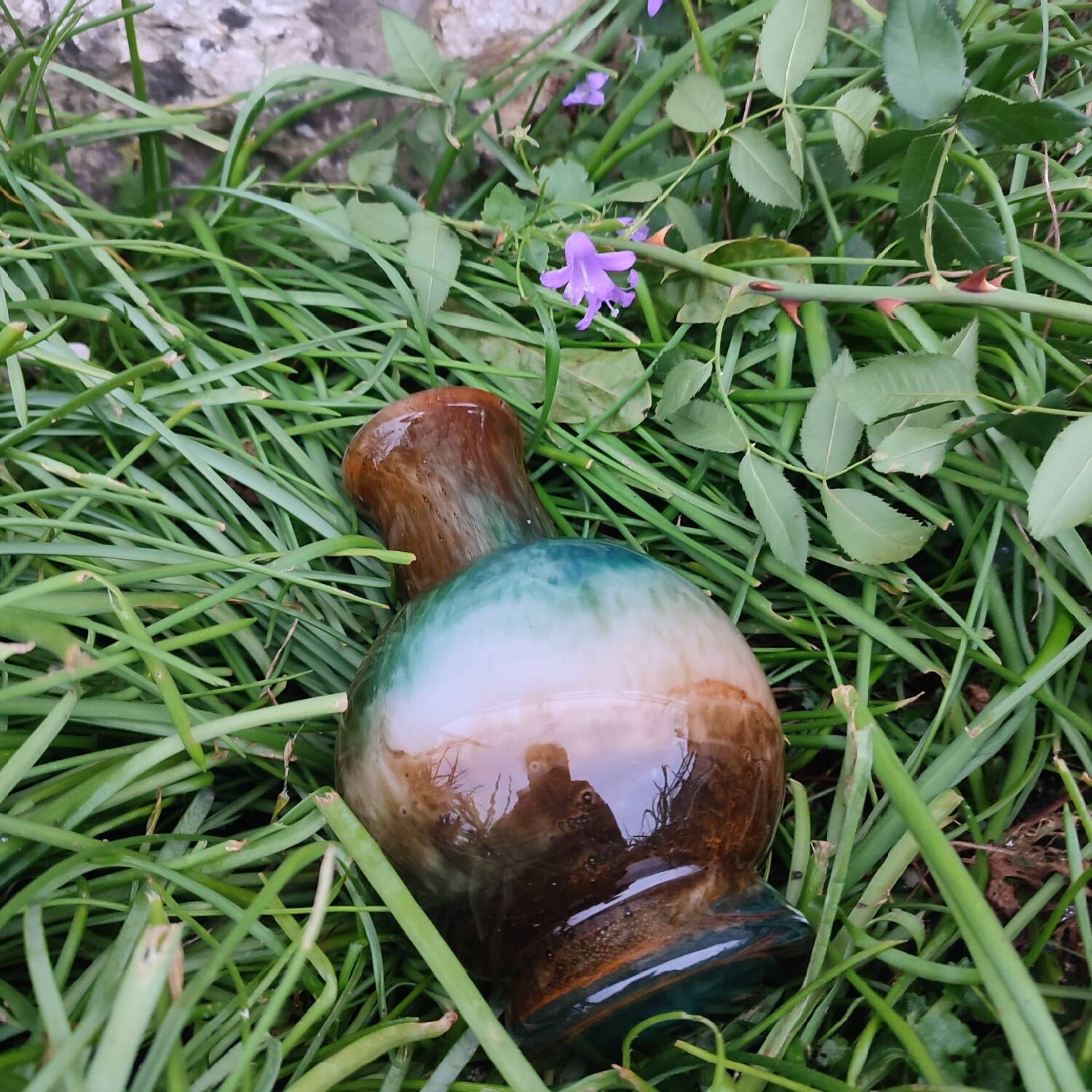 Murano glass ball vase