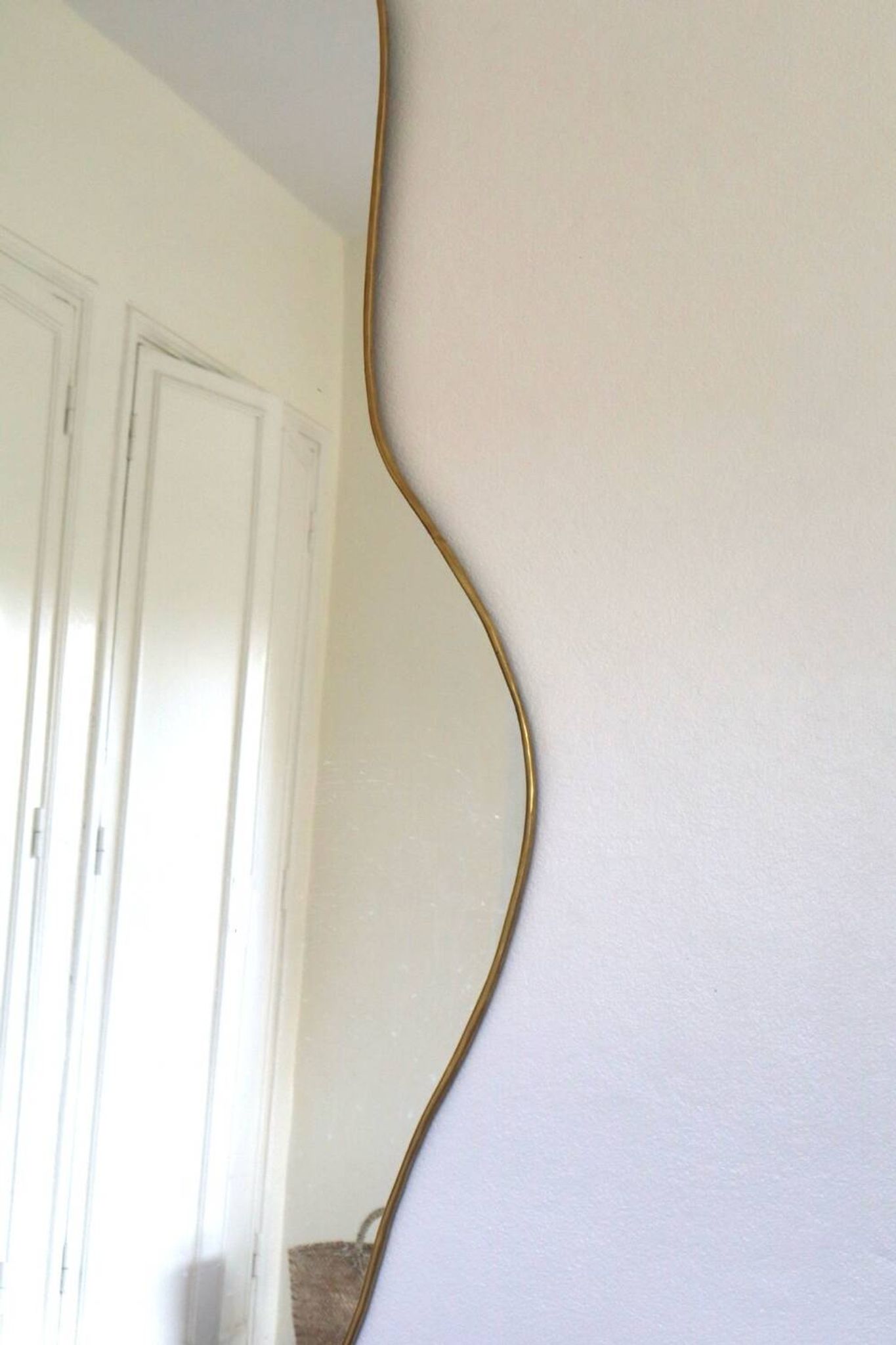 Large Handmade Brass Abstract Organic Mirror