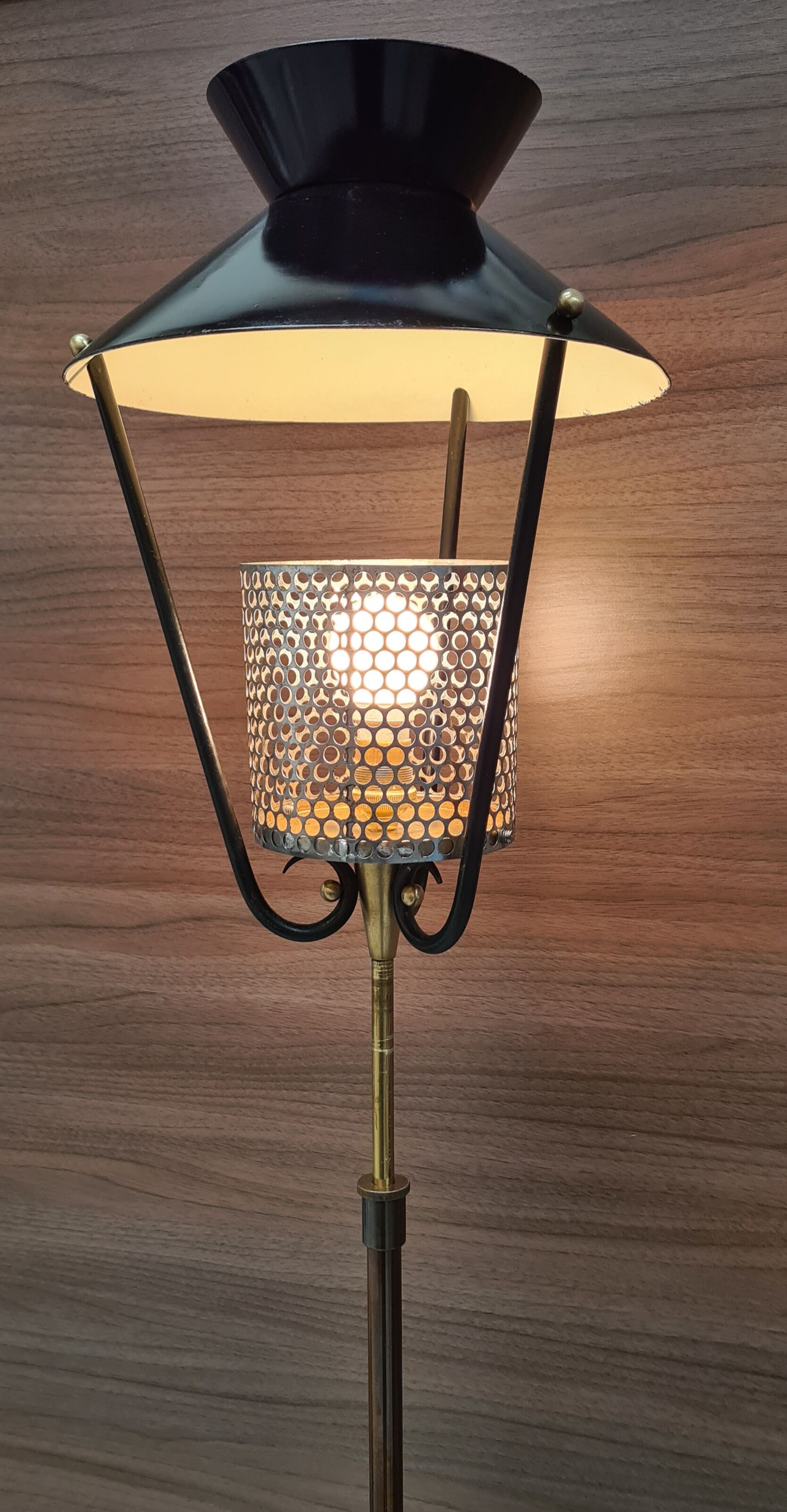 Adjustable diabolo floor lamp 1950 a 60