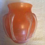 Orange glass vase