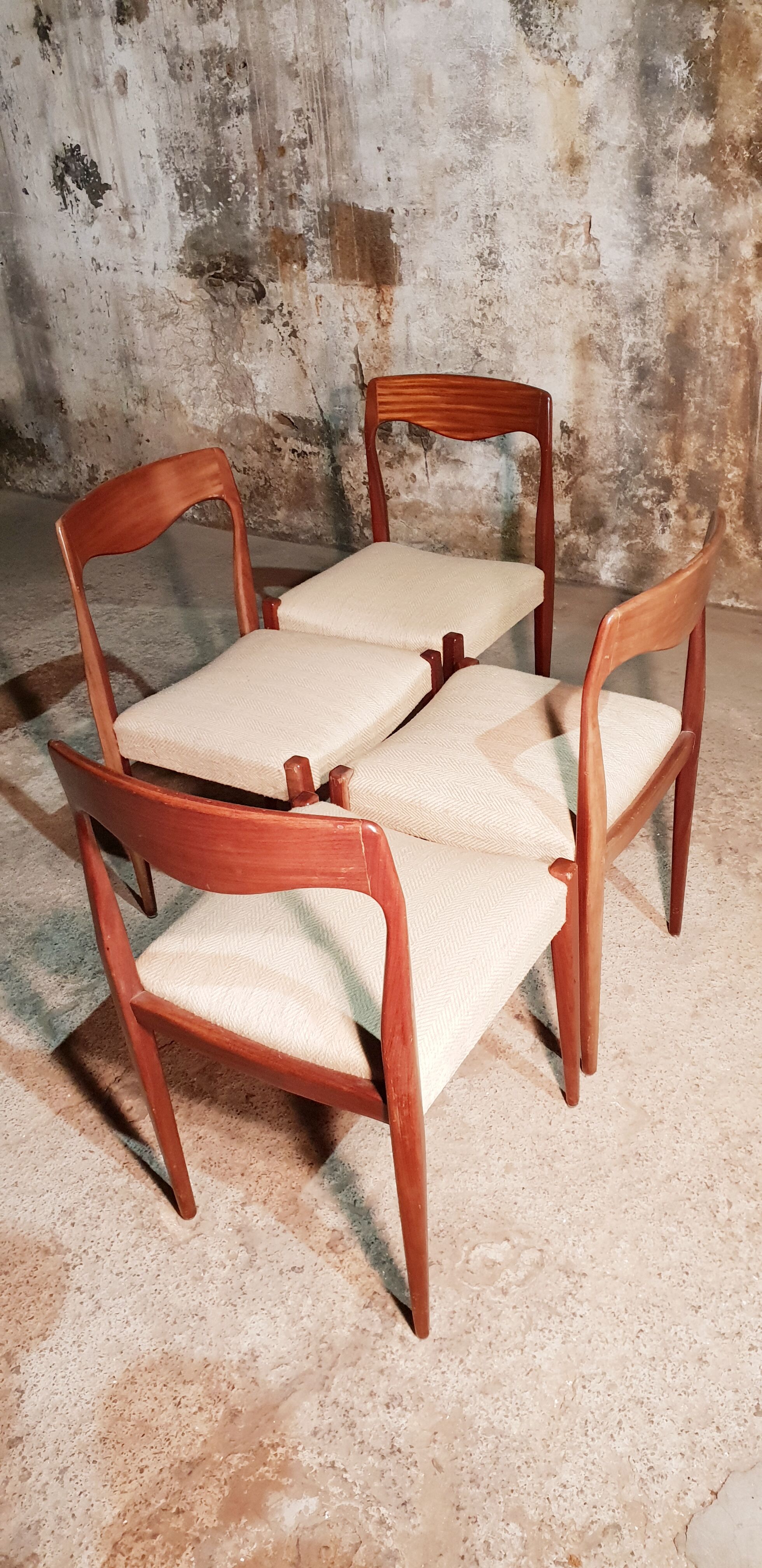 Set de 4 chaises scandinave vintage