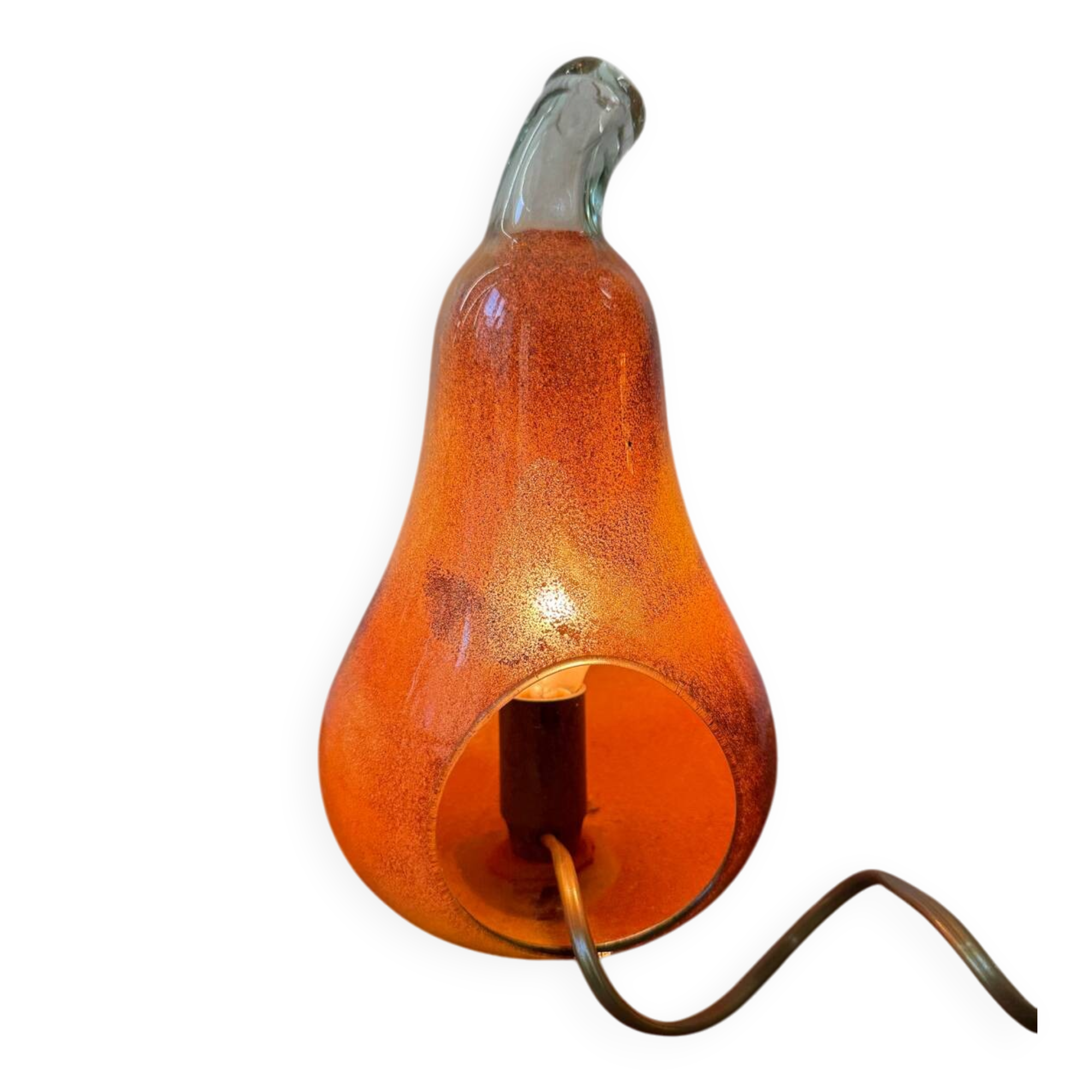 Lampe en verre en forme de poire