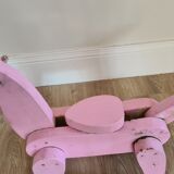 Old mini wooden rocking horse old rose original