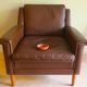 Dinish mid century lounge chair in cognac coloured leather, 1960s