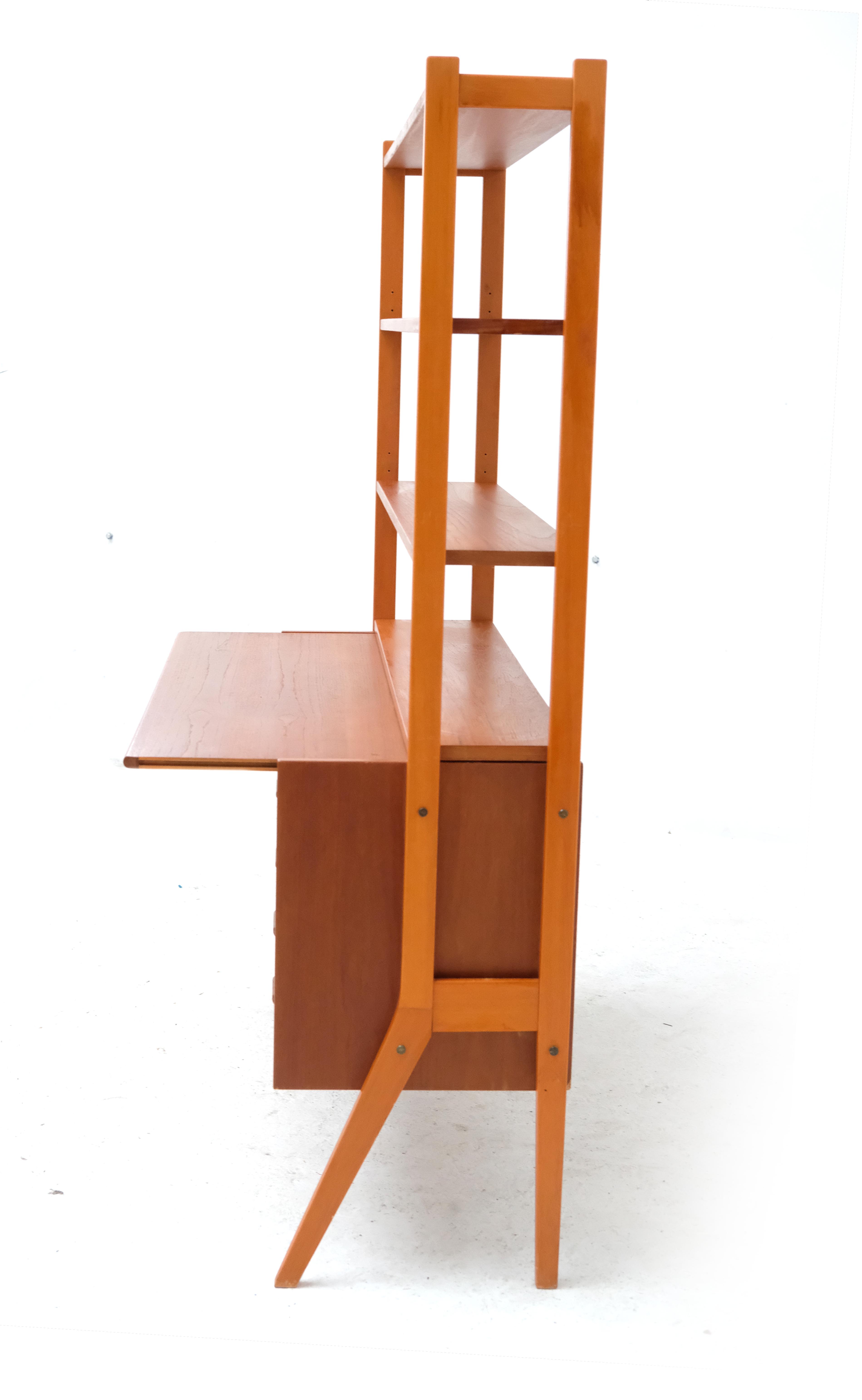 Bibliothèque avec bureau et commode de cabinet par Bengt Ruda pour Norska kompaniet, Danemark Années 1960
