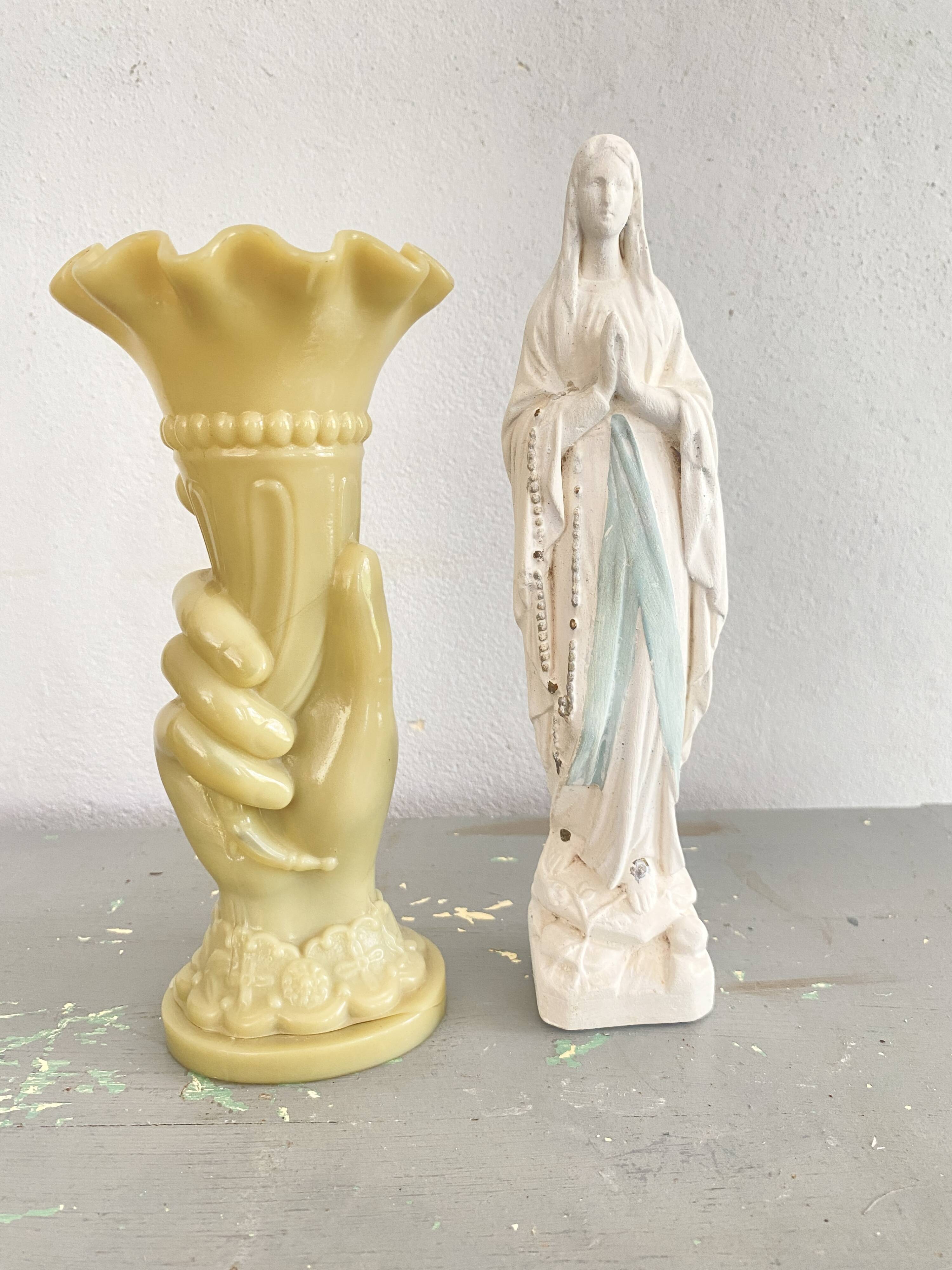 Virgin statue in plaster 25 cm