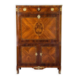 Louis XVI drop-leaf secretary in rosewood and violet wood veneer, 18th century