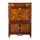 Louis XVI drop-leaf secretary in rosewood and violet wood veneer, 18th century