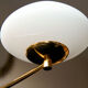 Pendant light in brass and opaline 50s