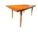 Scandinavian extendable dining table in teak veneer.