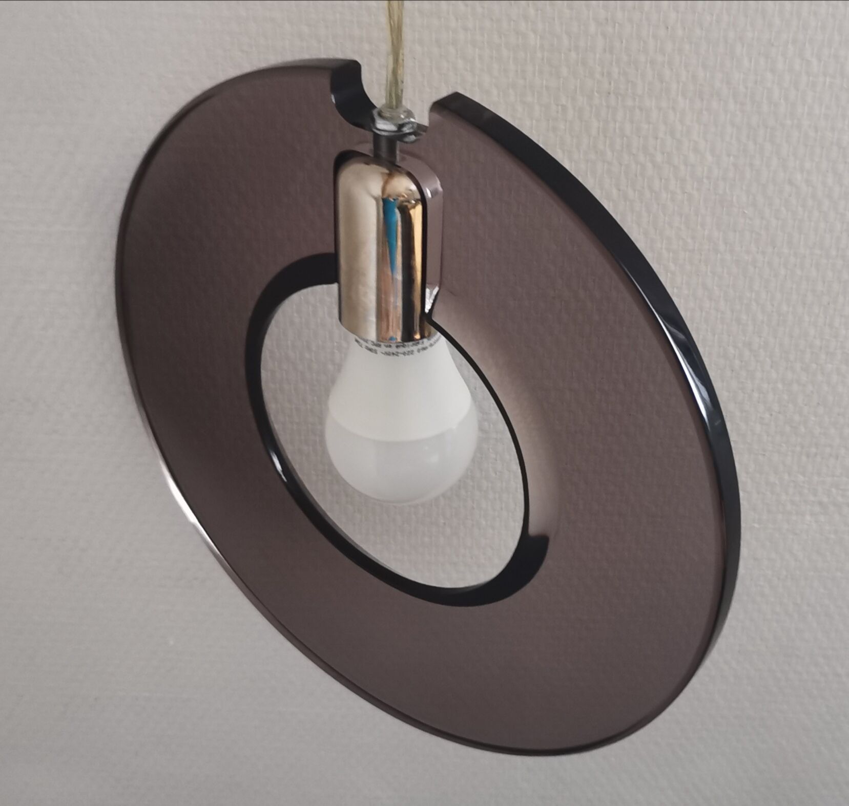 Hanging lamp ring orbit plexiglass chrome 70