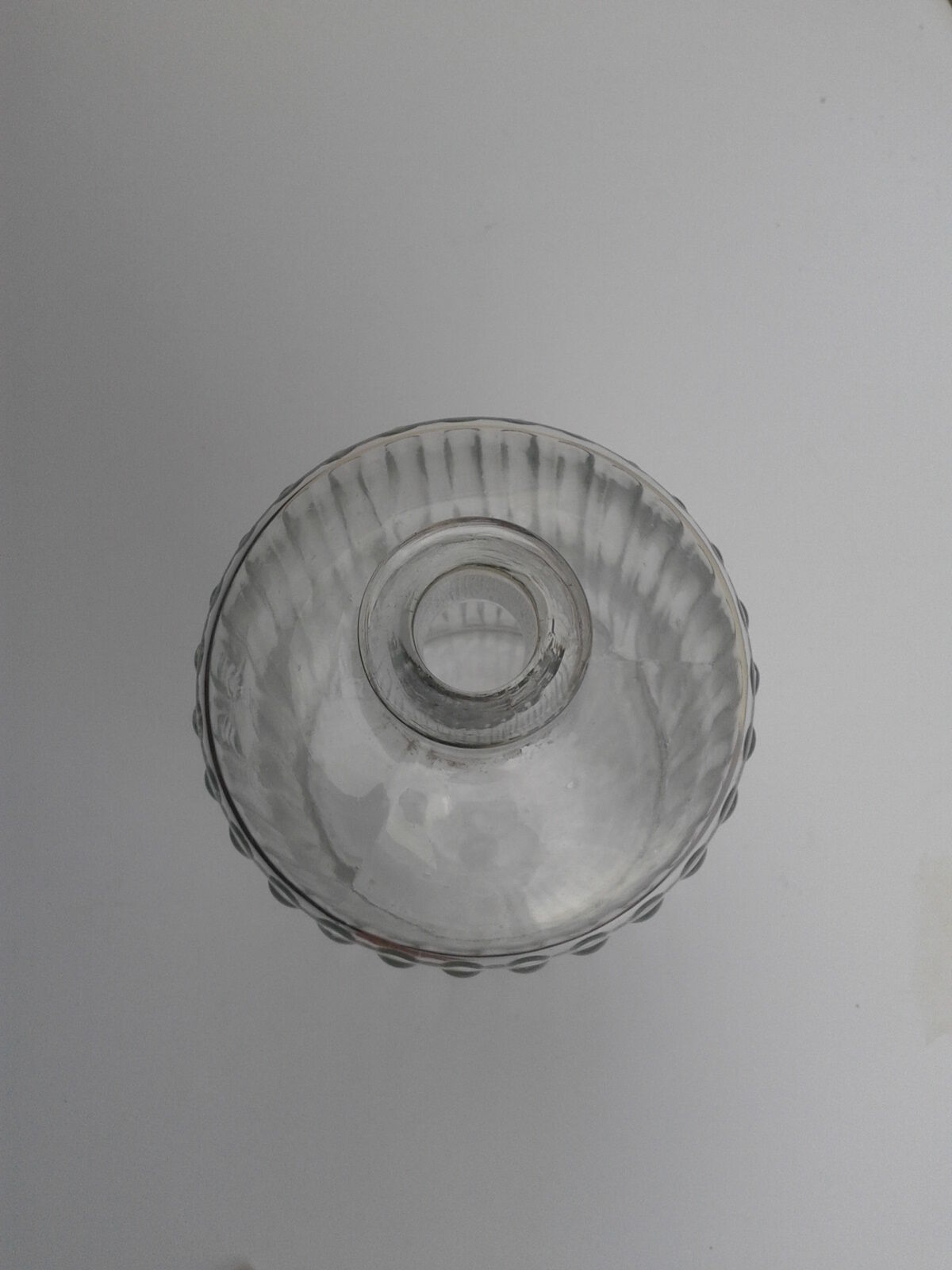 Fluted glass bottle