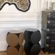 Sellette ou table d'appoint en métal bronze