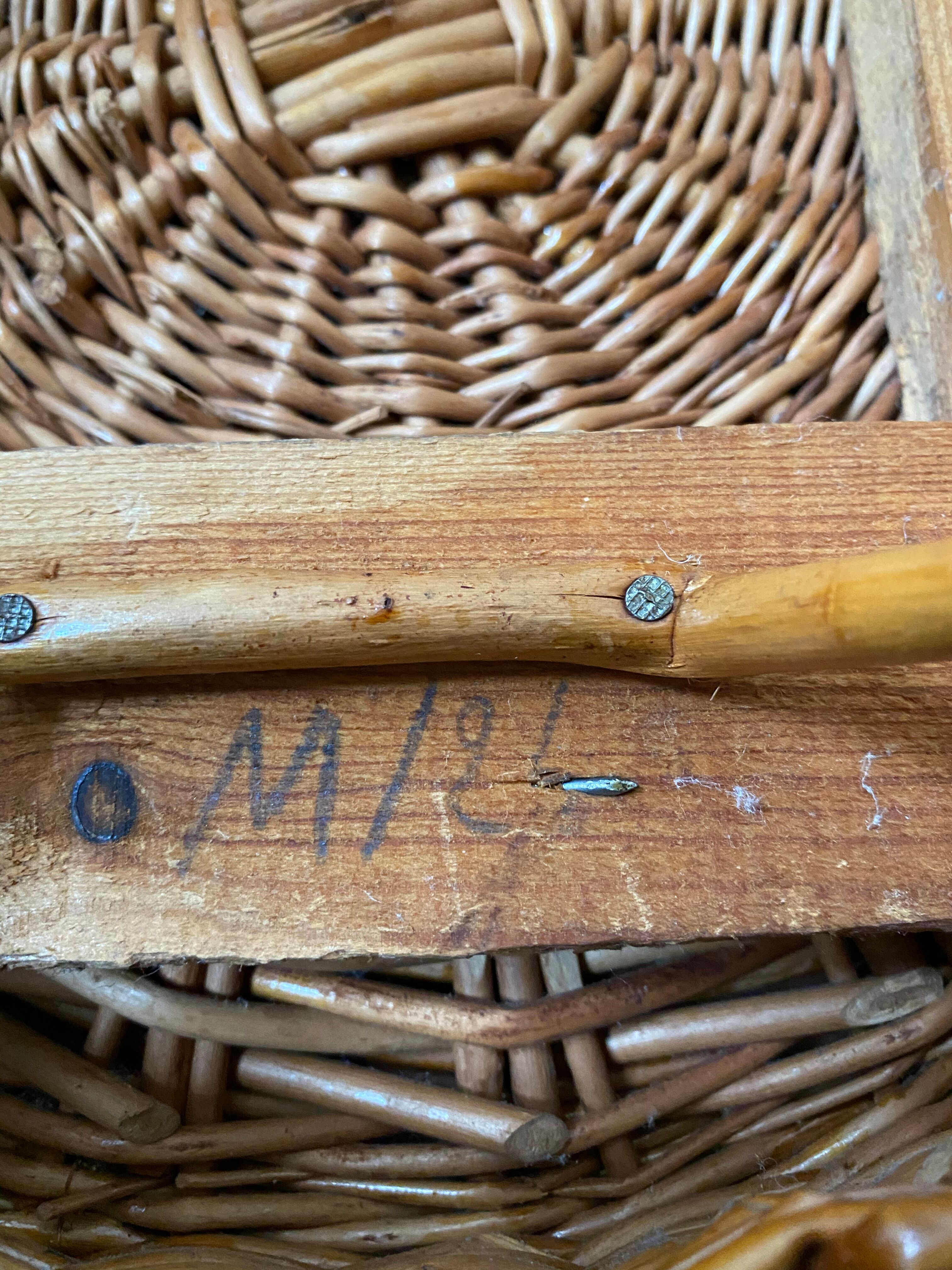 Wicker stool 60s