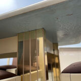 Vintage 1970s dining room set / wooden table, chair and sideboard