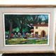 Landscape oil on panel Giuseppe Cavallini (Livorno 1916-2000) Villa Fabbricotti