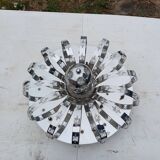 Suspension vintage aluminium + verre