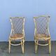 Chaises en rotin  à croisillons