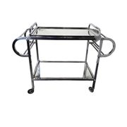 Art Deco trolley on wheels in chromed metal, 1930s
