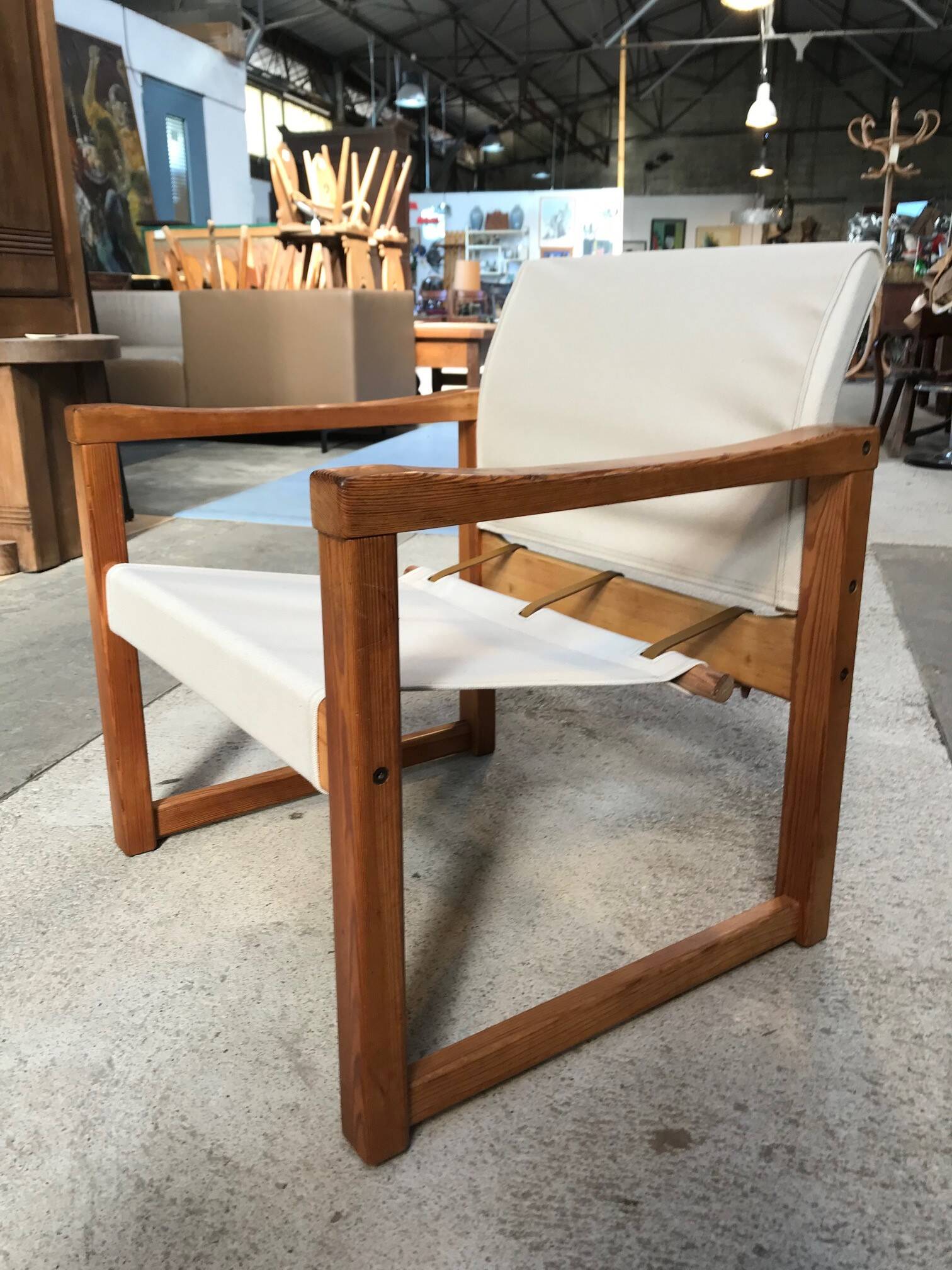 Vintage armchair by Karin Mobring from the 70s, new fabric and straps