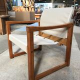 Vintage armchair by Karin Mobring from the 70s, new fabric and straps