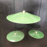 3 enamelled sheet metal suspensions