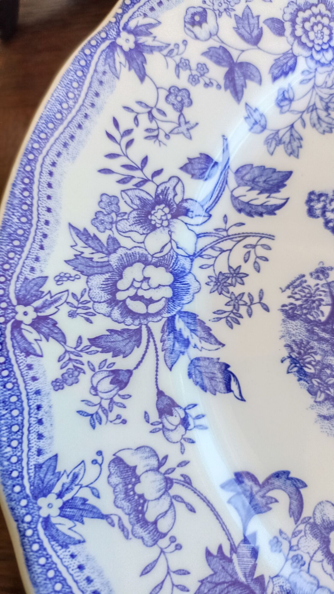 6 flat blue plates in iron earth CP