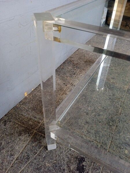 Coffee table furniture marsh plexi / glass ep 1970s