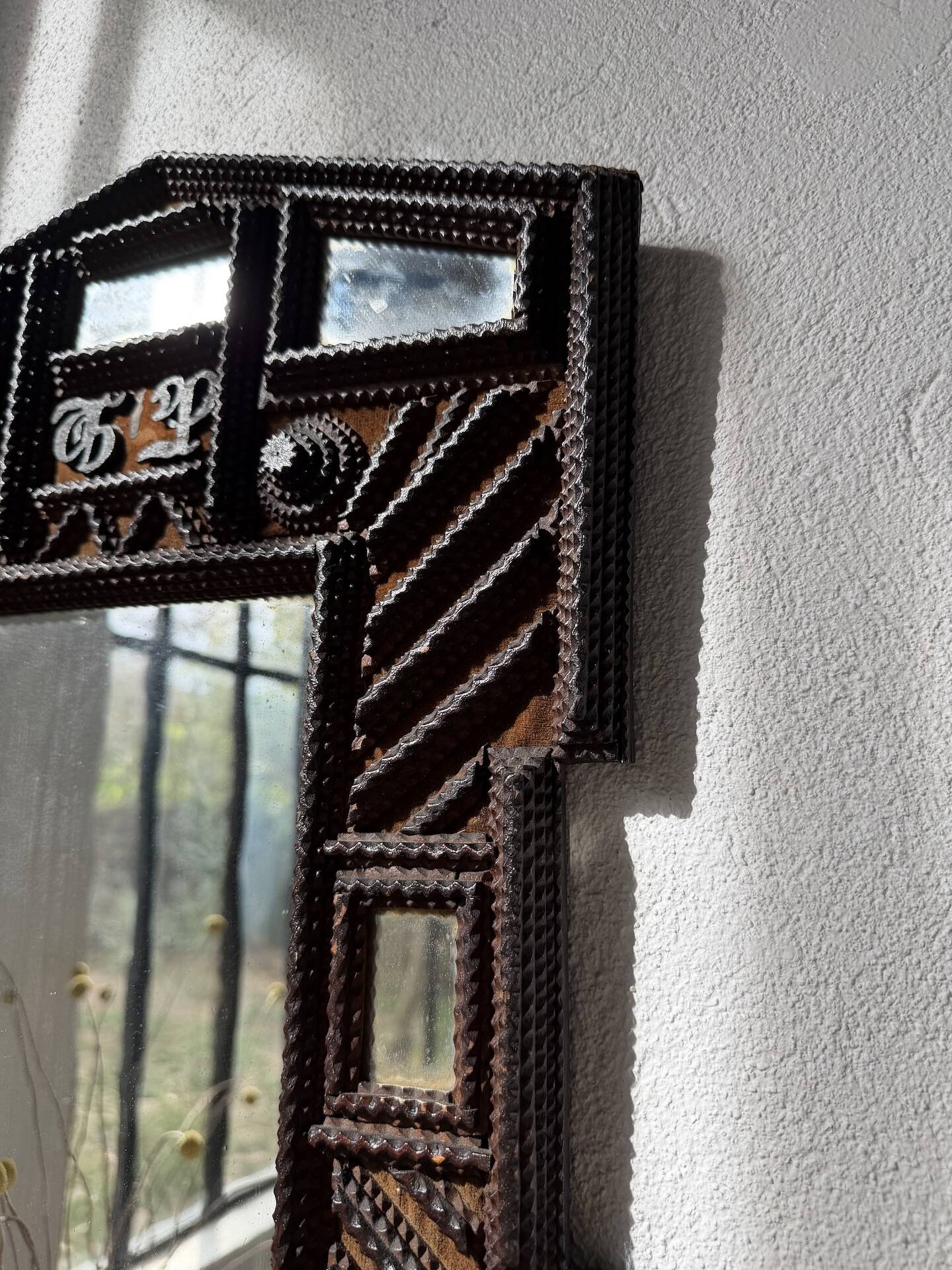 Tramp Art Mirror 1903