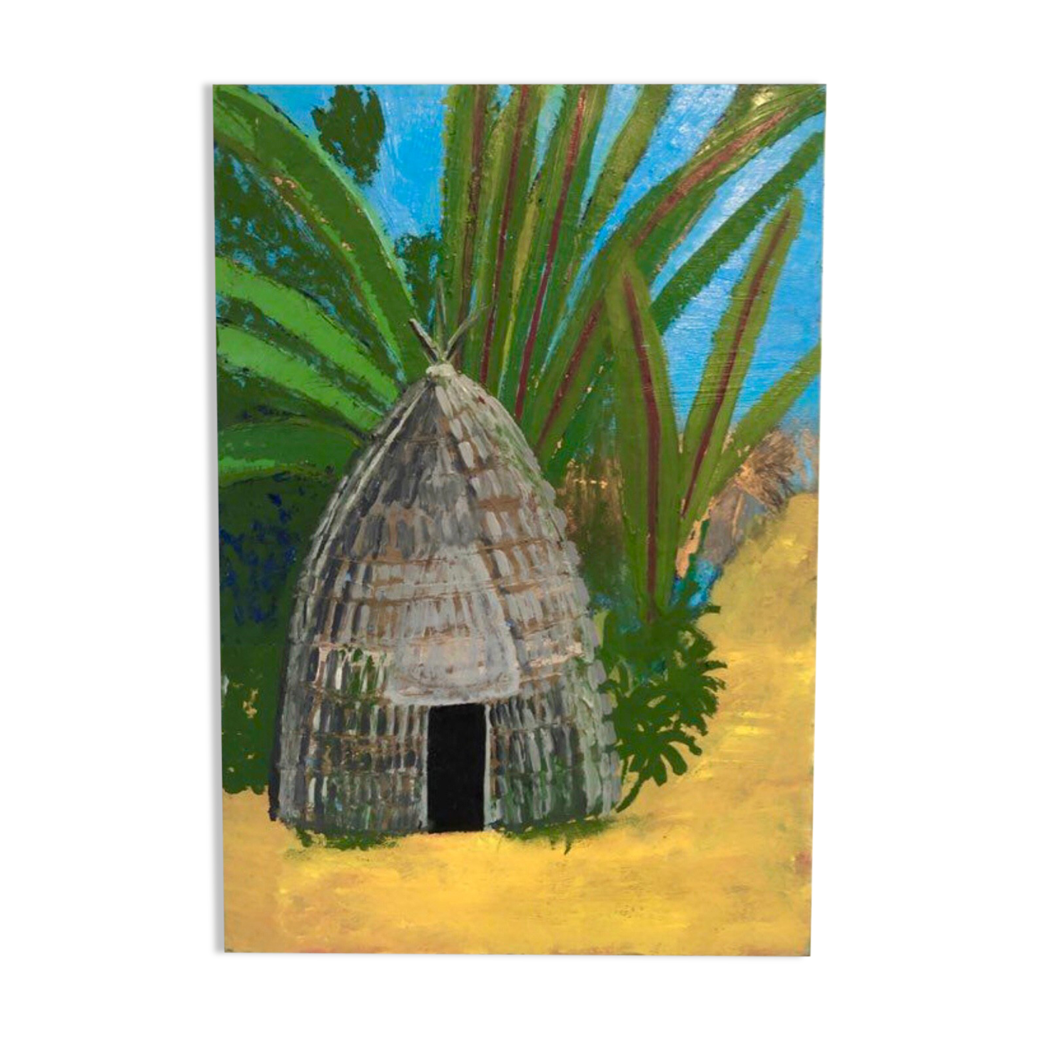African Case oil painting